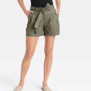 New with tags A new day high rise belted shorts in Martini olive green size 22 W